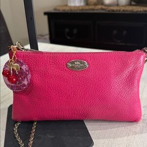 Coach Fuchsia Leather Crossbody